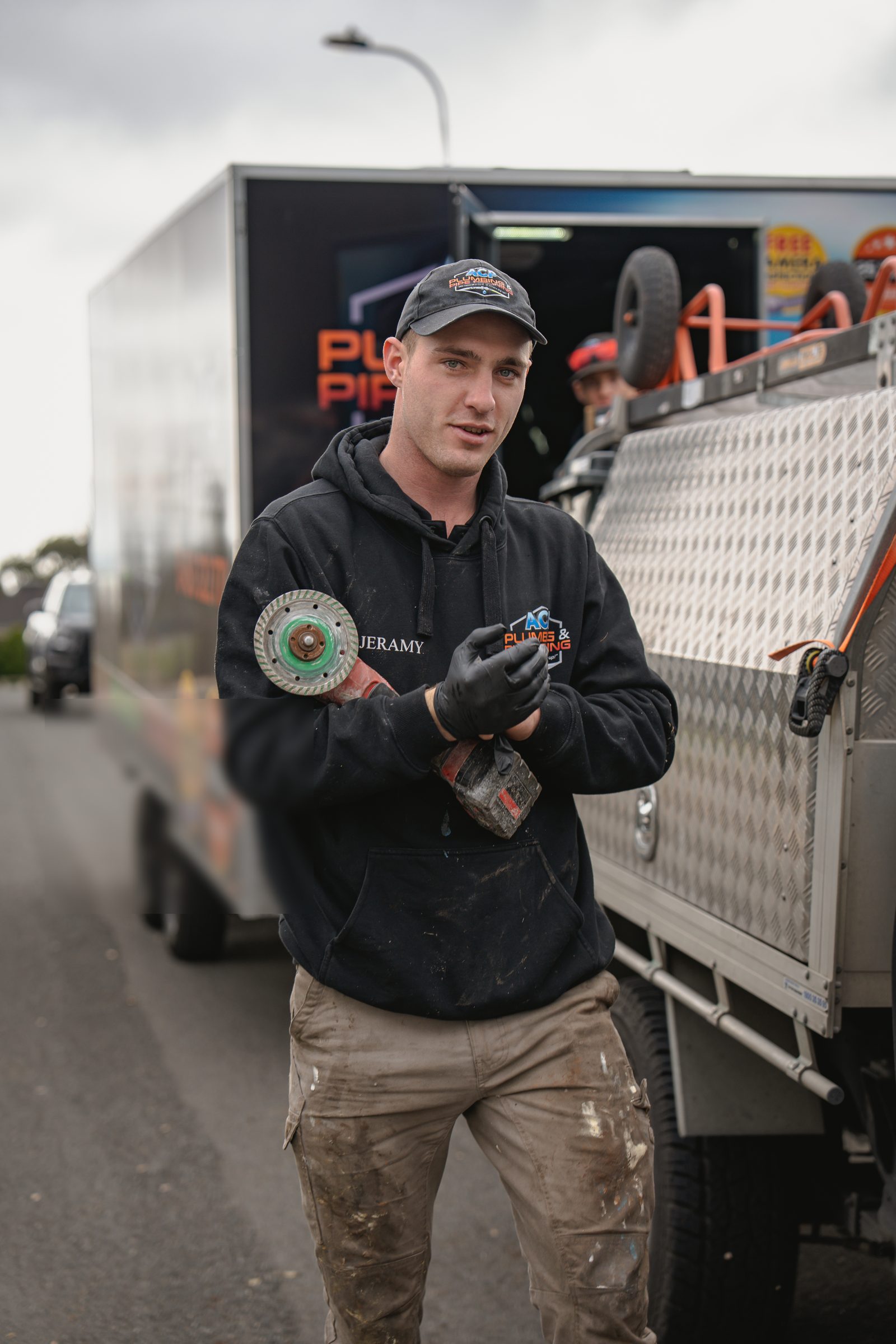 The ACP truck out the front of a job