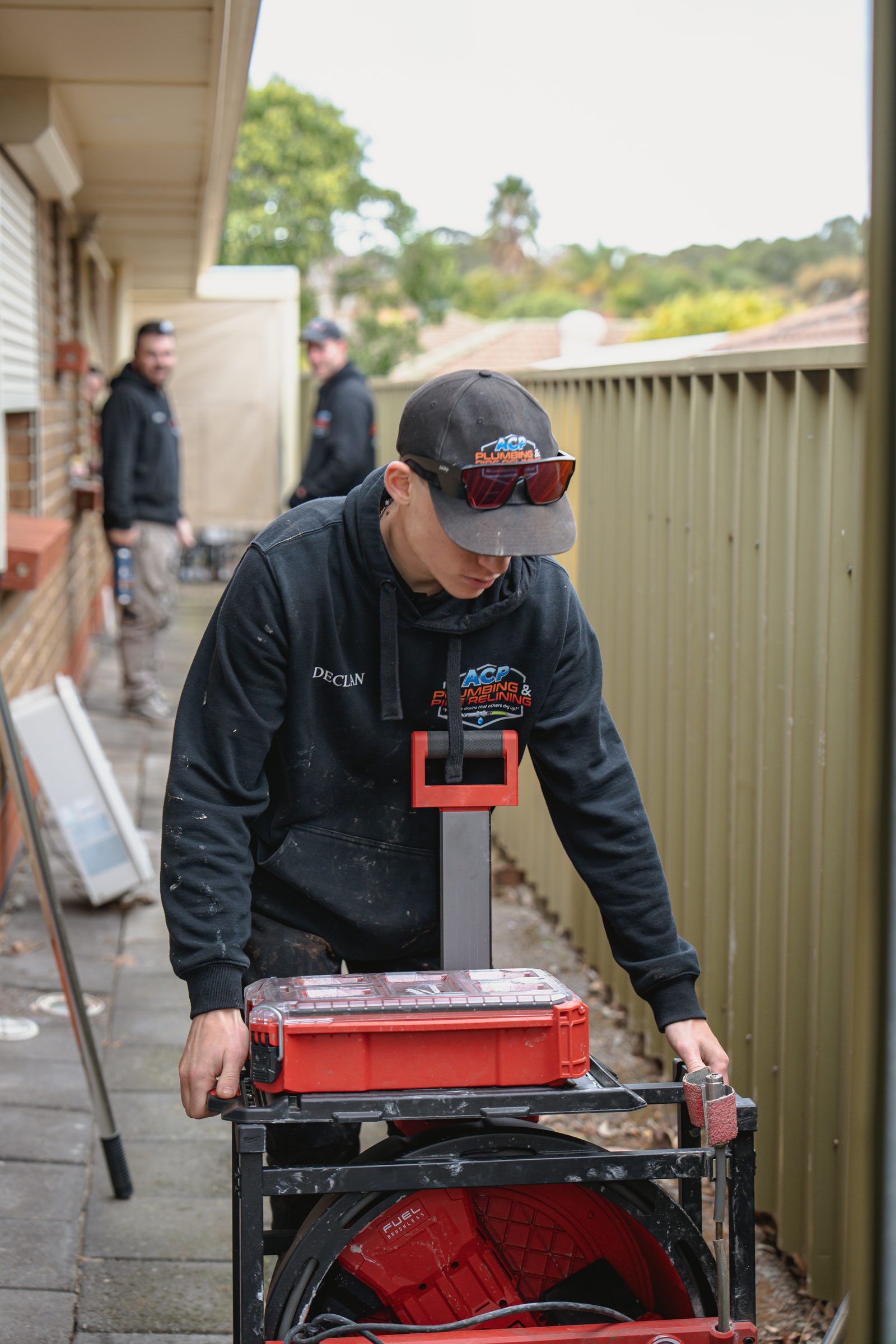 Setting up the jetting equipment on site